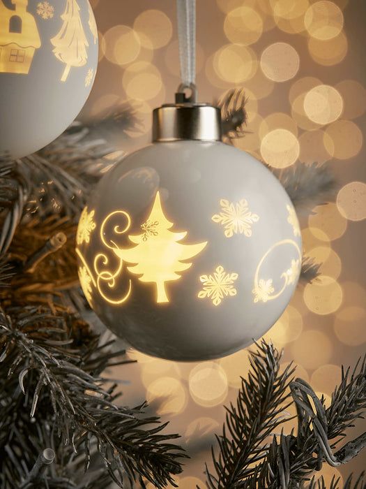 Twelve Light Up Baubles