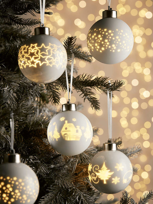 Twelve Light Up Baubles