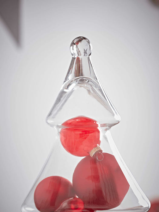 Glass Christmas Tree Jar
