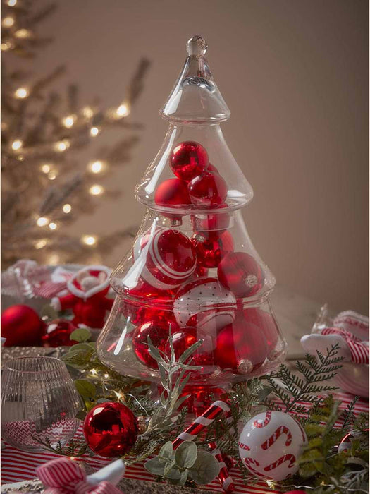 Glass Christmas Tree Jar