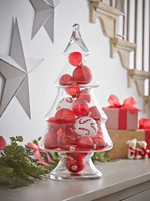 Glass Christmas Tree Jar