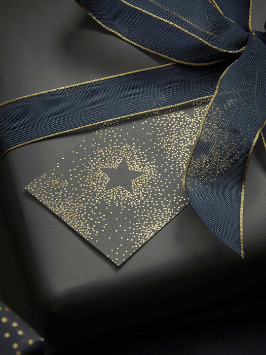 Golden Deco Stars Gift Tags