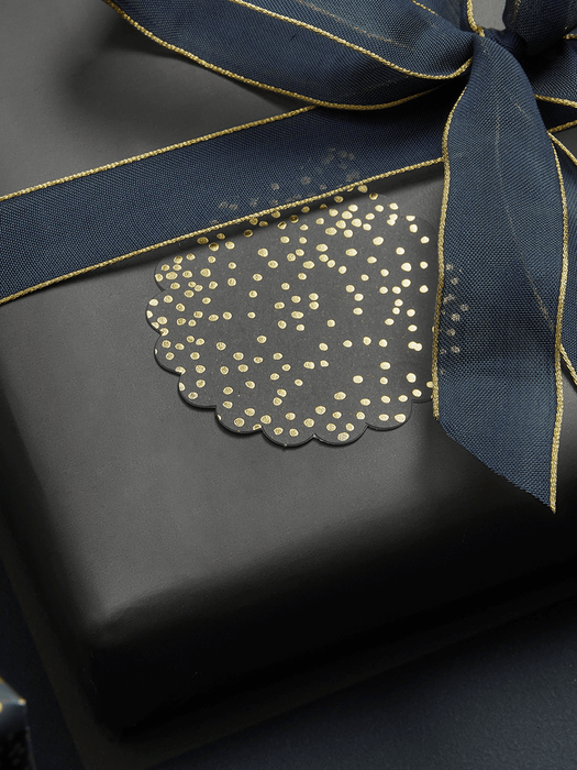 Golden Deco Stars Gift Tags