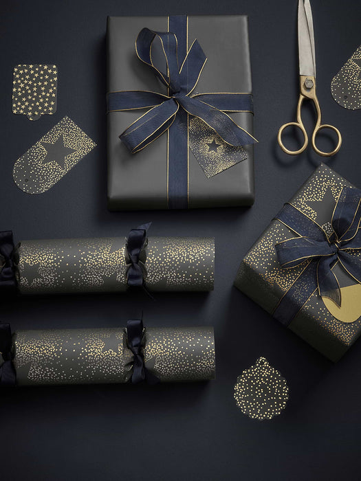 Golden Deco Stars Gift Tags
