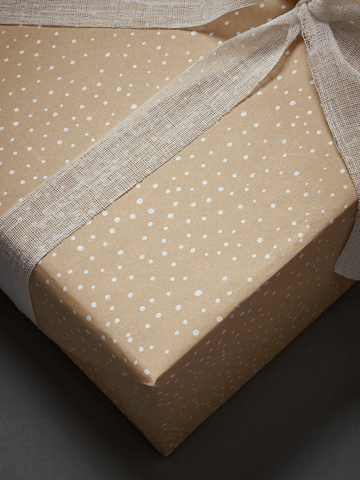 Dot & Star Reversible Recycled Wrapping Paper - 10m