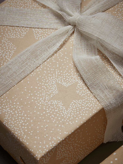 Dot & Star Reversible Recycled Wrapping Paper - 10m