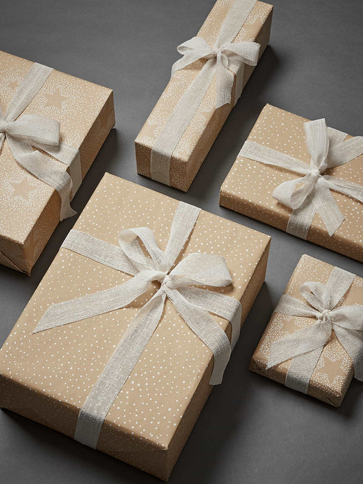 Dot & Star Reversible Recycled Wrapping Paper - 10m