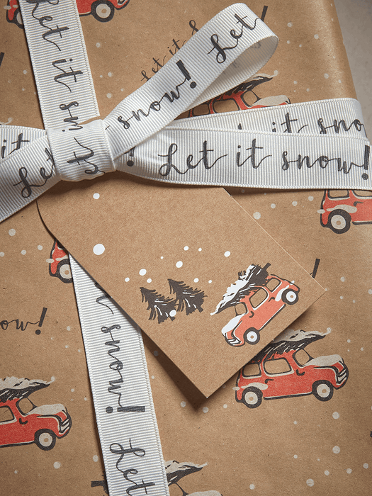 Little Christmas Cars Gift Tags