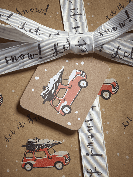 Little Christmas Cars Gift Tags