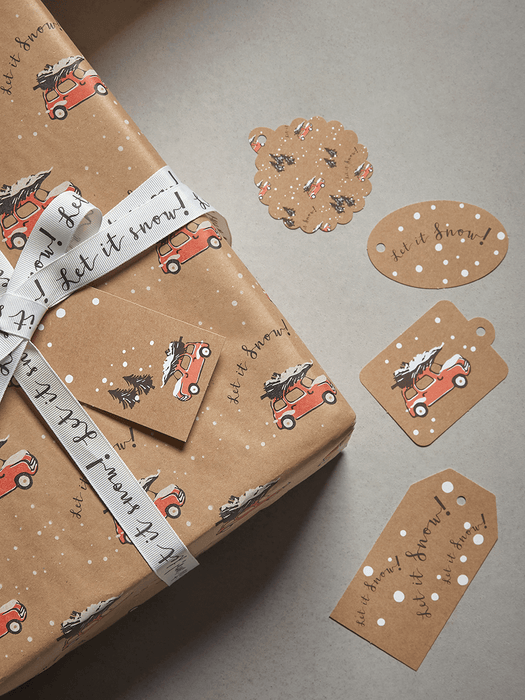 Little Christmas Cars Gift Tags