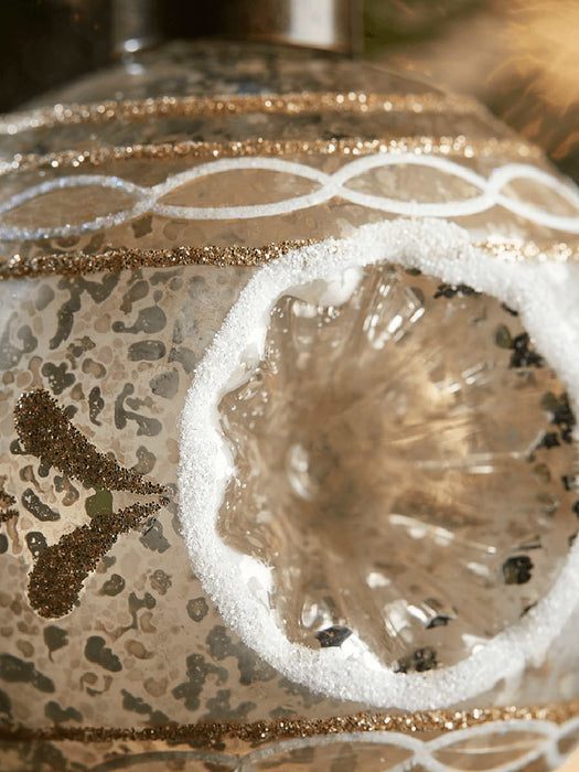 Three Vintage Style Baubles - Gold Mix