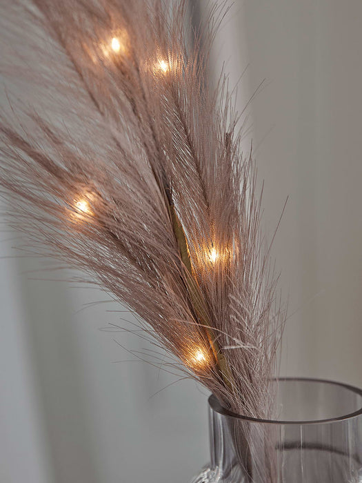 Two Lit Faux Brush Pampas - Blush Mix