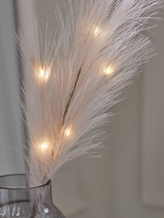 Two Lit Faux Brush Pampas - Blush Mix