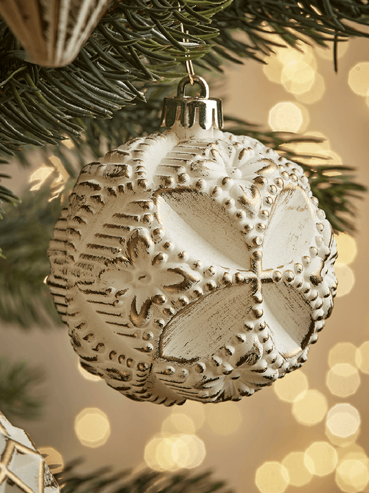 Vintage Style Shatterproof Baubles - Gold Mix