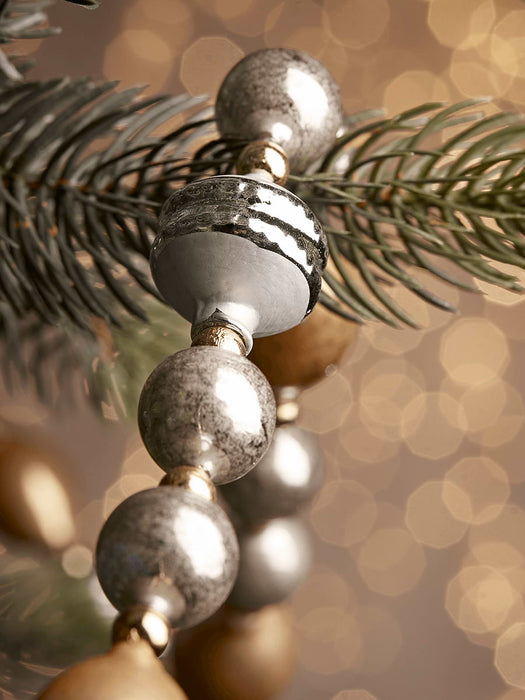 Vintage Style Bauble Garland - Gold Mix