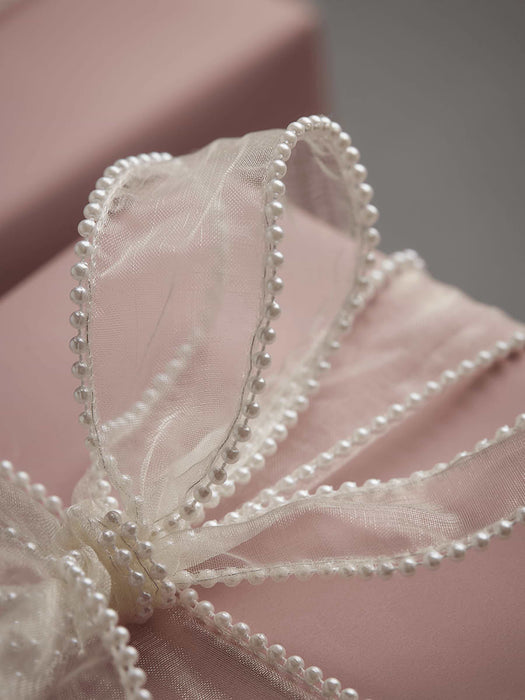 Pearl Edged Organza Ribbon
