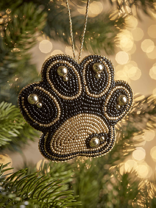 Beaded Paw Bauble