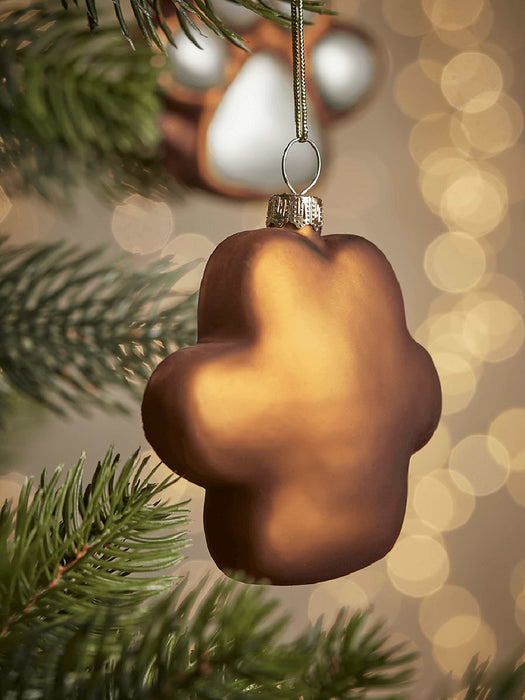 Four Glass Paw Baubles