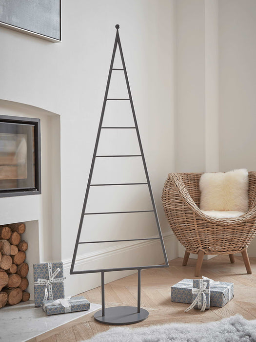 Grey Metal Silhouette Tree - Large