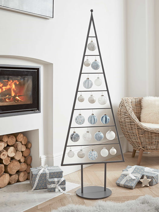 Grey Metal Silhouette Tree - Large