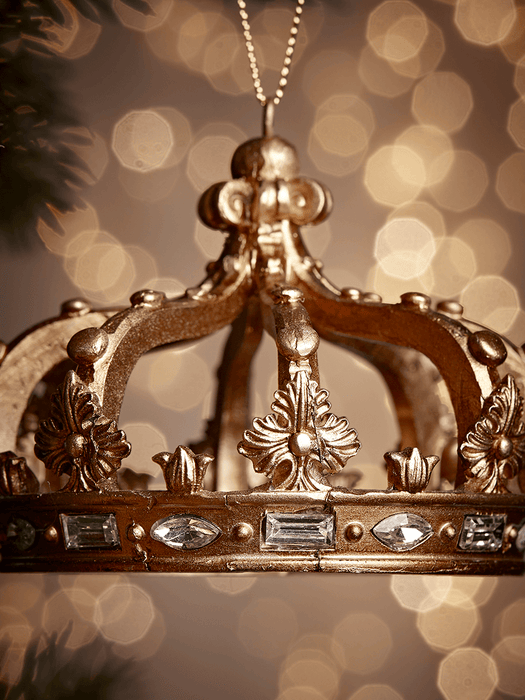 Two Hanging Golden Crowns