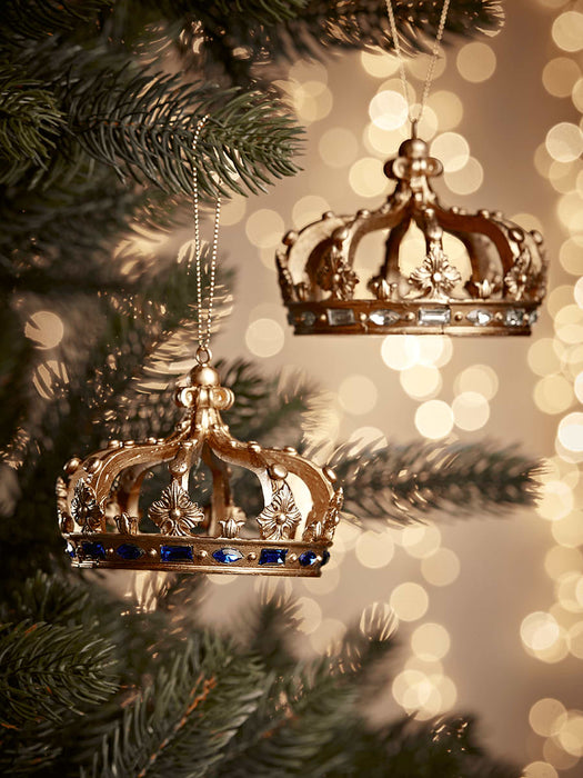 Two Hanging Golden Crowns