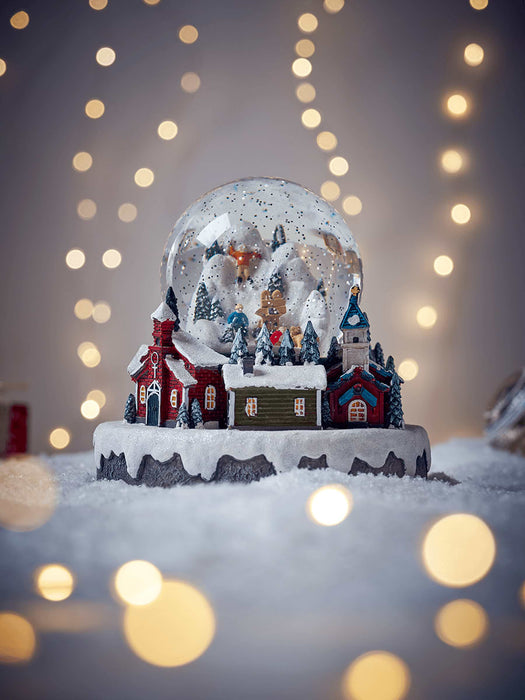 Light Up Winter Village Musical Snowglobe
