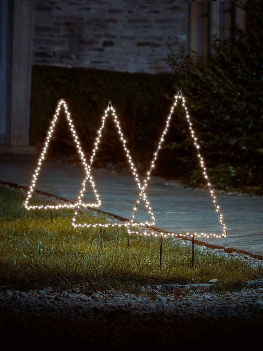 Three Magical Outdoor Silhouette Tree Path Lights