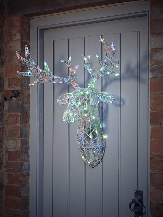 Indoor Outdoor Colour Change Light Up Stag Head