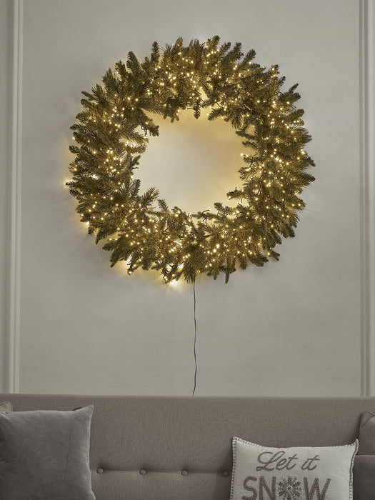 Indoor Outdoor Oversized Light Up Wreath