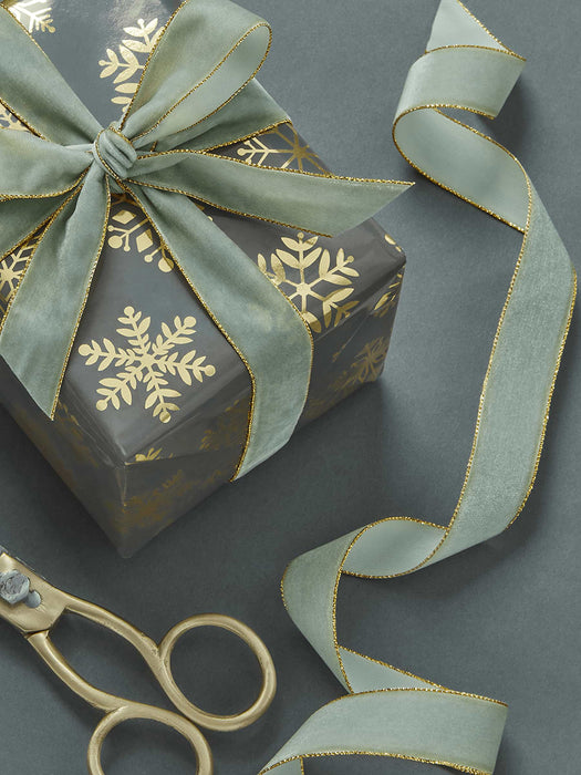 Velvet Ribbon - Sage & Gold