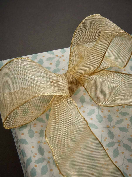Twelve Golden Organza Tree Bows