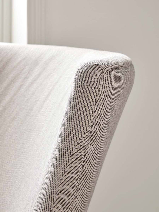 Pinstriped Tall Armchair