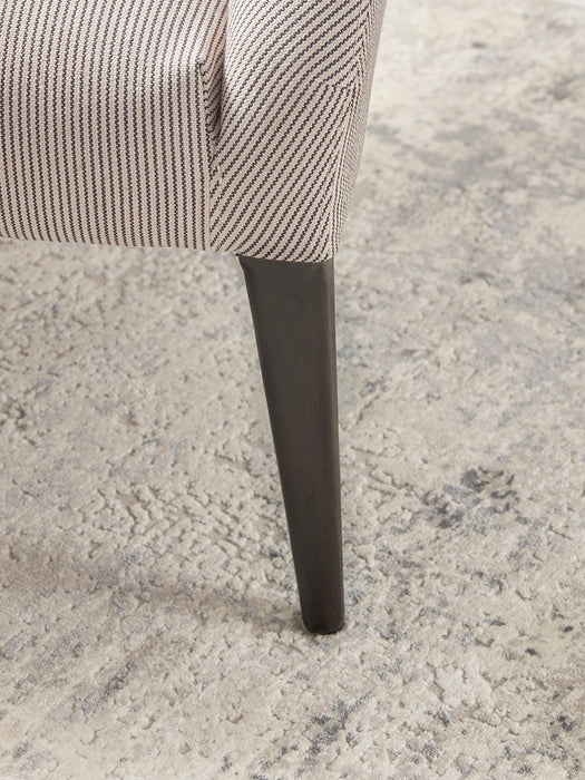 Pinstriped Tall Armchair