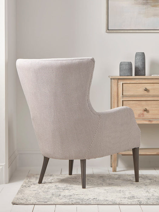 Pinstriped Tall Armchair