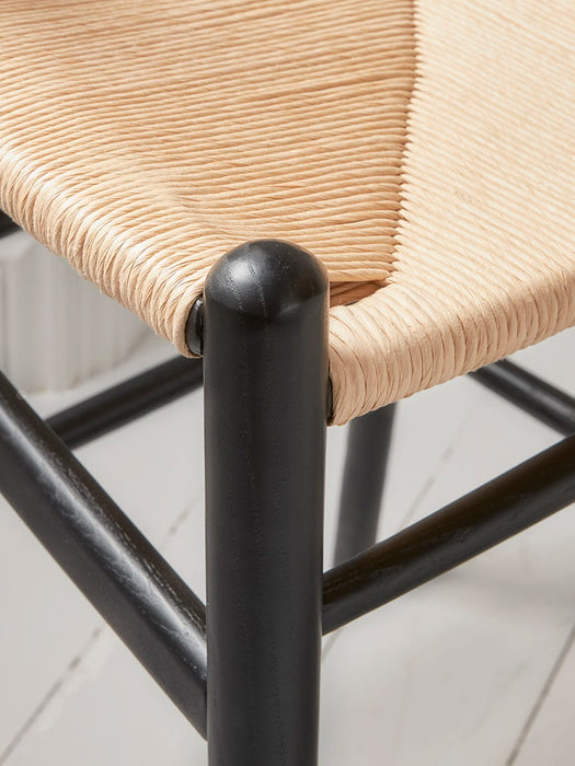 Elm Bow Back Counter Stool - Black