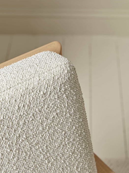 BouclÃ© & Cane Armchair