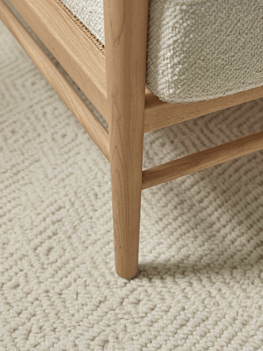 BouclÃ© & Cane Armchair