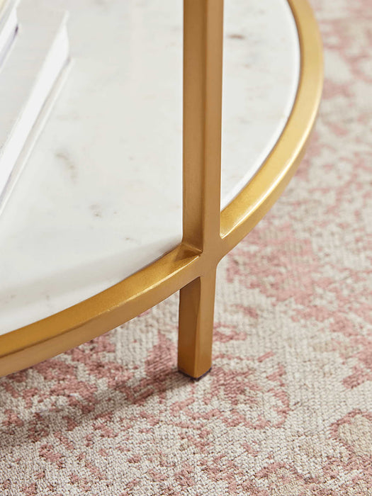 Marble Topped Round Coffee Table