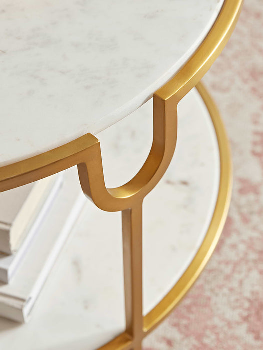 Marble Topped Round Coffee Table