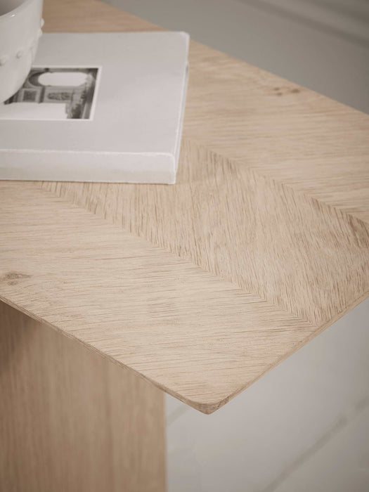 Chevron Oak Sofa Table