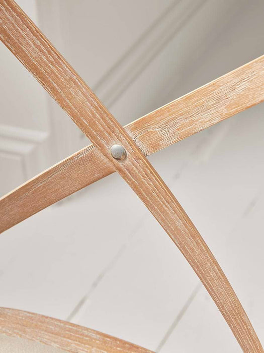 Two Wooden Cross Back Chairs