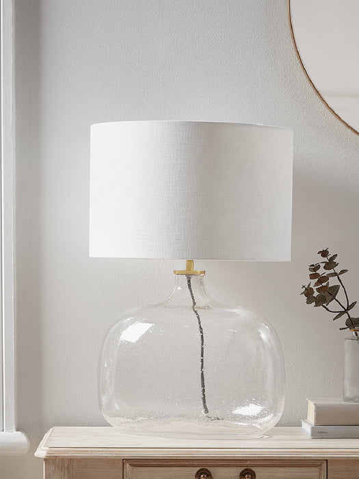 Textured Glass Table Lamp