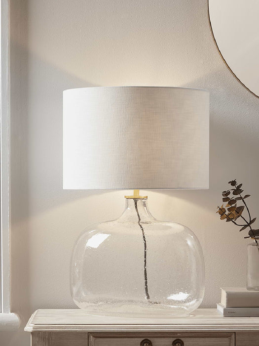 Textured Glass Table Lamp