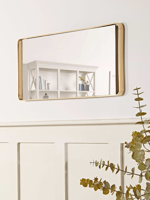 Brass Suspended Frame Wall Mirror