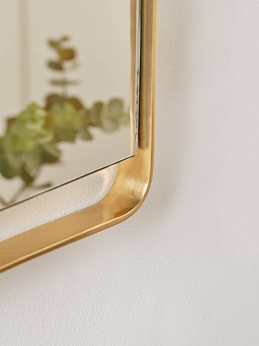 Brass Suspended Frame Wall Mirror
