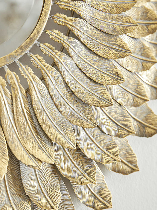 Distressed Feather Mirror