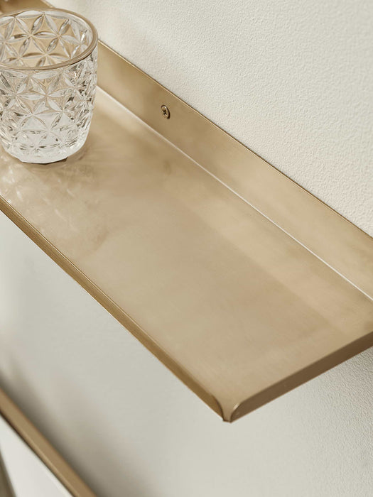 Slimline Metal Shelf - Brass