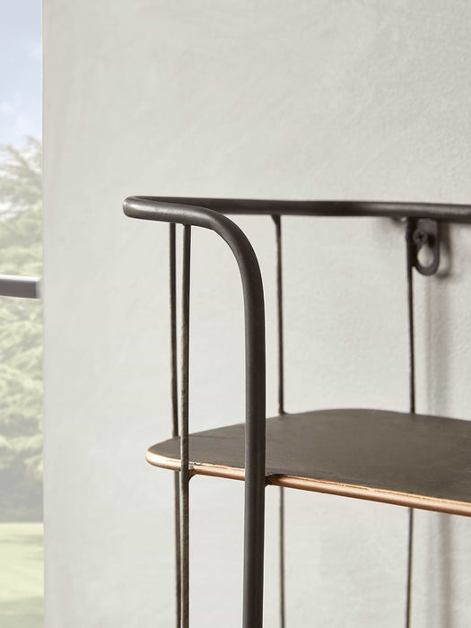Industrial Shelf with Hooks - Small