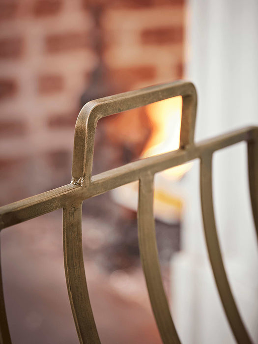 Linear Log Holder - Brass